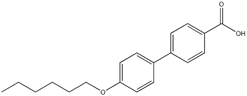 4-(己氧基)-4'-联苯基羧酸结构式