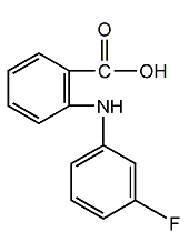 N-(3-氟苯基)氨茴酸结构式