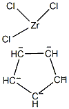 三氯化环戊二烯锆(Ⅳ)结构式