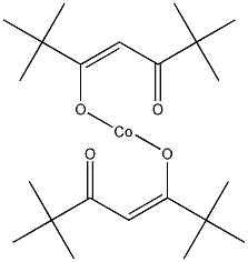 双(2,2,6,6,-四甲基-3,5-庚二酮酸)钴结构式