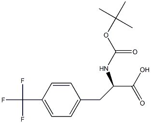 叔丁氧羰基-4-(三氟甲基)-D-苯丙氨酸结构式