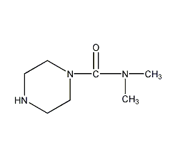 哌嗪-1-甲酸二甲胺结构式