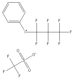 (全氟正丙基)苯基碘鎓三氟甲烷磺酸盐结构式