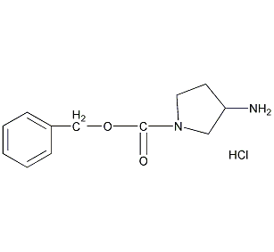 (S)-3-氨基-1-苄氧羰基吡咯烷盐酸盐结构式