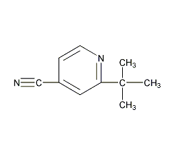 2-叔丁基-4-氰基吡啶结构式