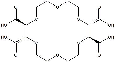 (−)-(18-冠-6)-2,3,11,12-四羧酸结构式