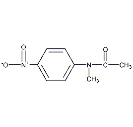 N-甲基-N-(4-硝基苯基)乙酰胺结构式