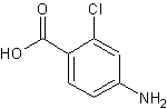 4-氨基-2-氯苯甲酸结构式