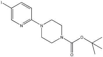 4-(5-碘-2-吡啶基)胡椒嗪-1-羧酸叔丁酯结构式