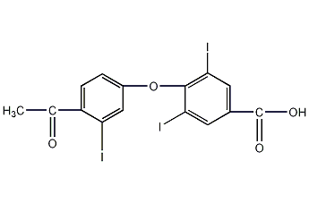 4-(4-乙酰-3-碘苯氧基)-3,5-二碘苯甲酸结构式