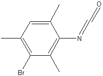 3-溴-2,4,6-三甲基苯基异氰酸酯结构式