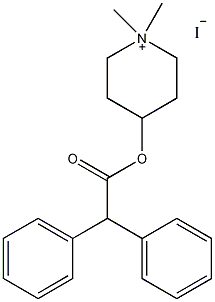 4-二苯乙酰氧基-N-甲基-哌啶甲碘化物结构式