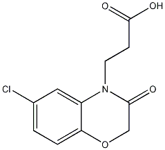 6-氯-2,3-二氢-3-氧代-4H-1,4-苯并噁嗪-4-丙酸结构式