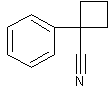 1-苯基环丁烷甲腈结构式