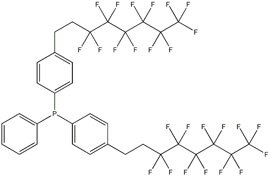 苯基双[4-(3,3,4,4,5,5,6,6,7,7,8,8,8-三全氟辛基)苯基]磷化氢结构式
