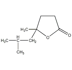 二氢-5-甲基-5-(2-甲基丙基)-2(3H)-呋喃酮结构式