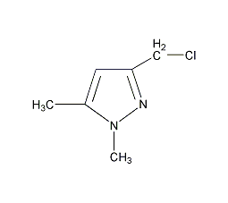 3-(氯甲基)-1,5-二甲基-1H-吡唑结构式