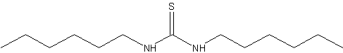 N,N-二正己基硫脲结构式