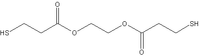 双(3-巯基丙酸)乙二醇结构式