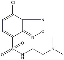 4-[2-(二甲氨基)乙氨基磺酰基]-7-氯-2,1,3-苯并氧二唑结构式
