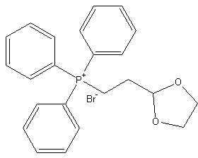 [2(1,3-二氧戊环-2-)乙基]三苯基溴化磷结构式