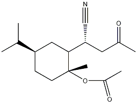 (1S,2S,3R,6S)-3-Acetoxy-3-methyl-6-(1-methylethyl)-2-(3-oxobutyl)cyclohexanenitrile