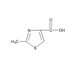 2-甲基-1,3-噻唑-4-羧酸结构式