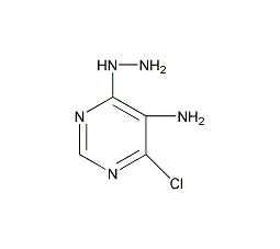 4-氯-5-氨基-6-肼基嘧啶结构式