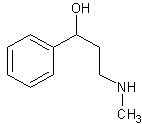 α-[2-(甲胺基)乙基]苯甲醇结构式