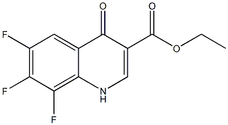 6,7,8-三氟-1,4-二氢-4-氧代-3-喹啉羧酸乙酯结构式