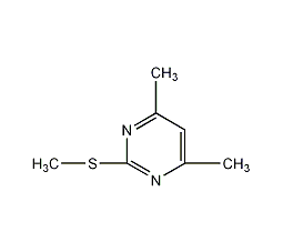 2-甲硫基-4,6-二甲基嘧啶结构式