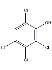 2,3,4,6-四氯苯酚结构式