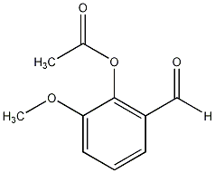 2-乙酰氧基-3-甲氧基苯甲醛结构式