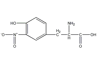 3-硝基-L-酪氨酸结构式