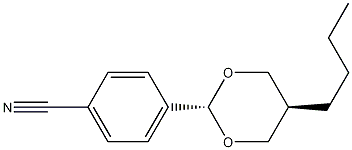 反式-4-(5-丁基-1,3-二恶烷基)苯基腈结构式