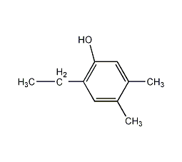 4,5-二甲基-2-乙基苯酚结构式
