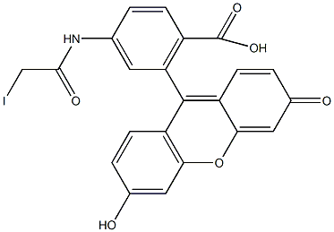 5-(碘乙酰胺基)荧光素结构式