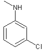 3-氯-N-甲基苯胺结构式