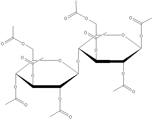 八醋酸β-D-麦芽糖结构式