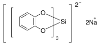 三(1,2-苯二醇酸根-O,O')硅酸钠结构式