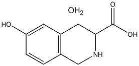 DL-6-羟基-1,2,3,4-四氢异喹啉-3-羧酸水合物结构式