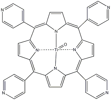 氧代[5,10,15,20-四(4-吡啶基)卟啉]钛(IV)结构式