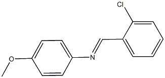 N-(2-氯苯亚甲基)-4-甲氧基苯胺结构式
