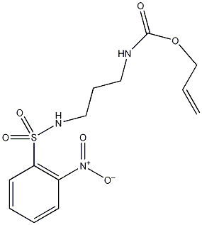 烯丙基[3-(2-硝基苯磺酰氨基)丙基]甲酸酯结构式