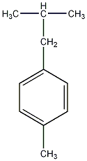 1-甲基-4-(2-甲基丙基)苯结构式