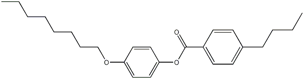 4-丁基苯甲酸4-辛基氧基苯酯结构式