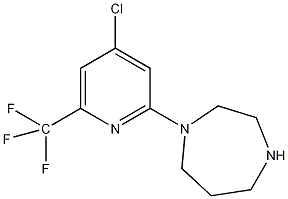 1-[3-氯-5-(三氟甲基)吡啶]-1,4-二氮杂庚烷结构式