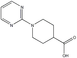 1-(2-嘧啶基)哌啶-4-甲酸结构式