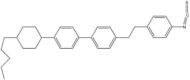 4-(2-(4-异硫氰基苯)乙基)-4'-(4-环戊基己基)-1,1'-联苯结构式