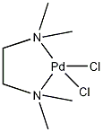 顺-二氯(N,N,N',N'-四甲基乙烯二胺)钯(II)结构式